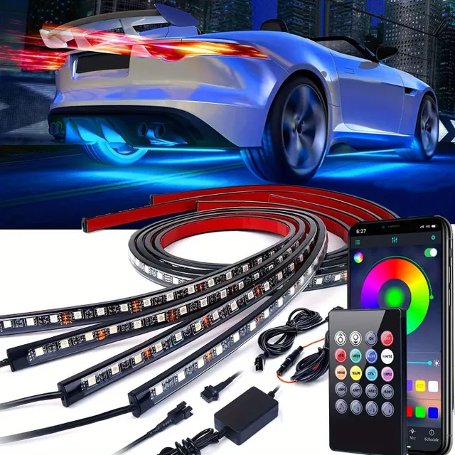 Sada LED podvozkov pre automobily, SUV a nákladné vozidlá s aplikáciou a diaľkovým ovládaním