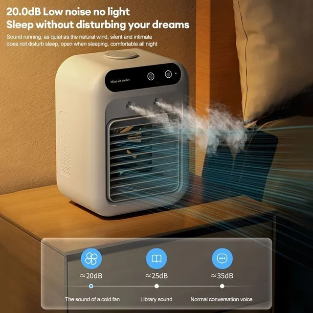 Mini air conditioning with USB humidifier air