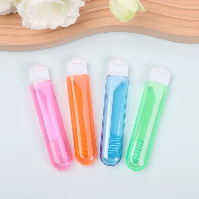 Practical foldable travel toothbrush - several colour variants