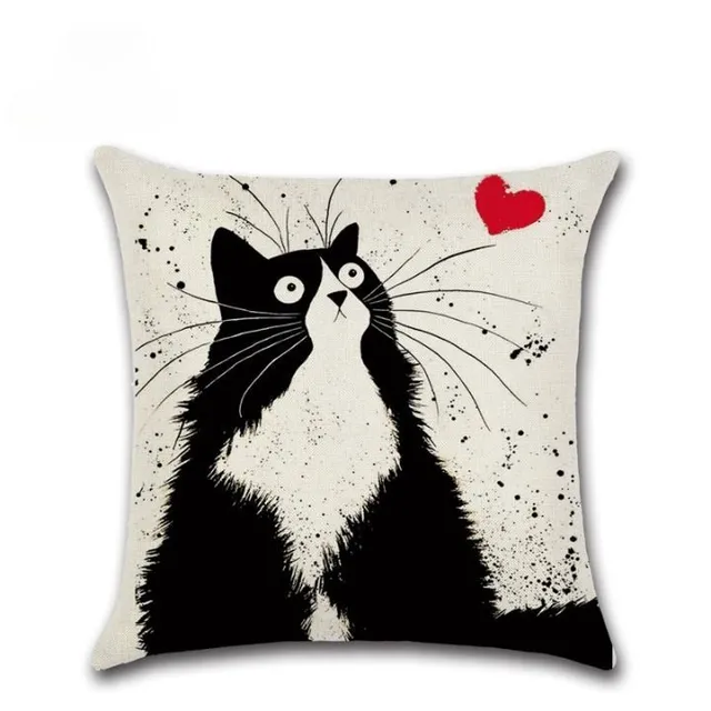Pillowcase with cat motif