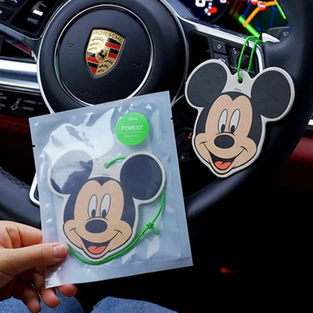 Modern car air freshener with Mickey Mouse Morton motif