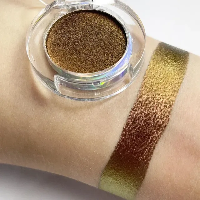 Luxurious metallic eye shadows - changing color when changing angle of light, several color variants