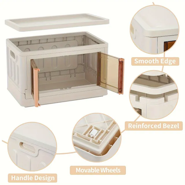 1pc Kitchen Storage &amp; Organizational Accessories, Plastic Storage compartments with lid, Foldable Storage compartments, Organizers &amp; Storage spaces To Cabinets, Storage box With Front Opening DVD, Organizer To Bathroom, Storage cabinet, Kitchen