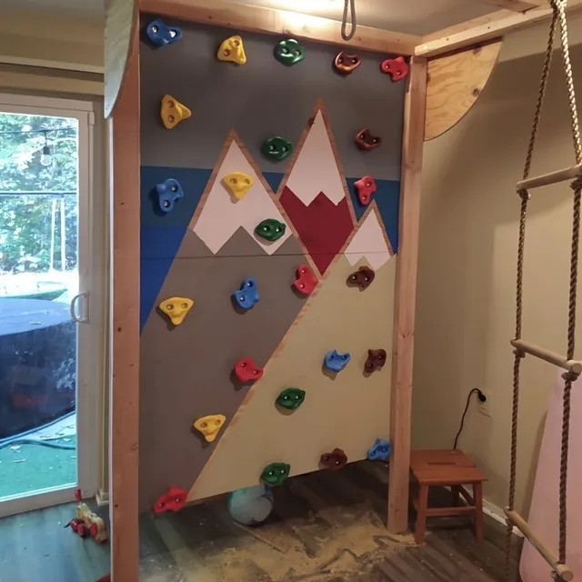 Prises d'escalade pour enfants et adultes - Grandes prises d'escalade pour structures de jeux, balançoires et murs d'escalade intérieurs/extérieurs avec matériel de montage de 2 pouces