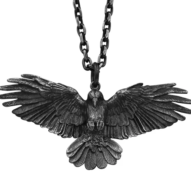 Necklace with raven