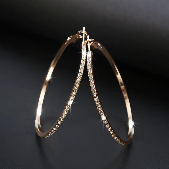 Simple earrings with hollow ring