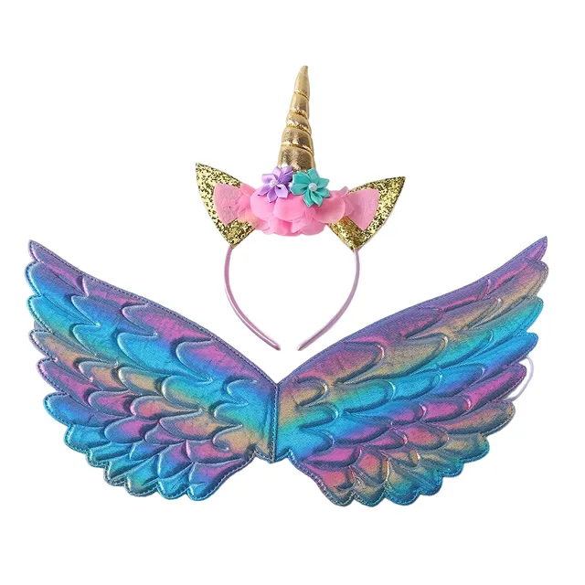 Children's wings of unicorn with headband