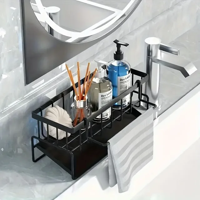 Stainless steel kitchen sink organizer