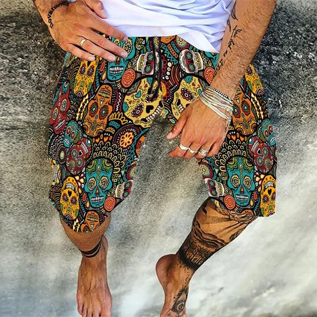 Men's colourful vintage shorts Streetwear