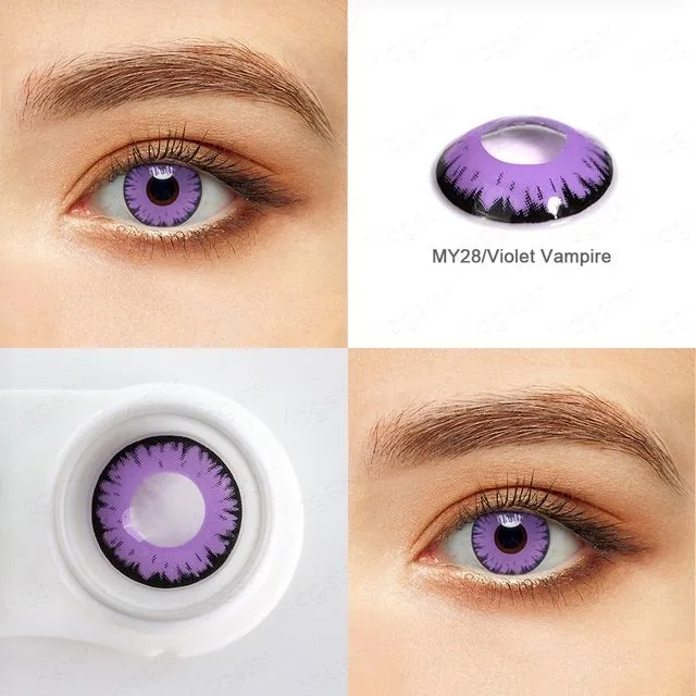 Barevné kontaktní čočky - více barev violet-vampire