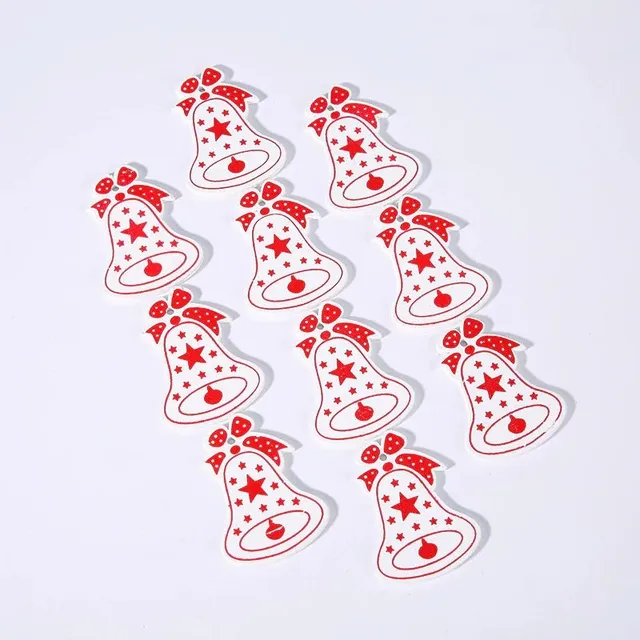 Wooden Christmas ornaments 10 pcs C585