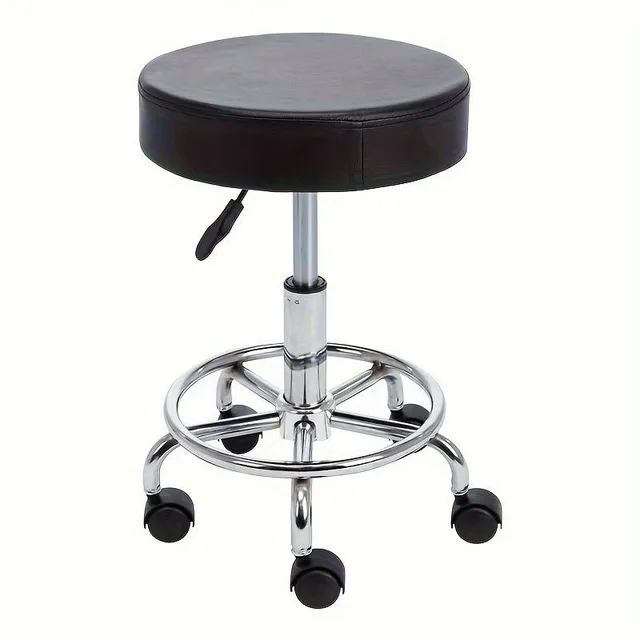 1 pc Rotary and height adjustable stool with padding for hairdressers, offices, bedrooms and living rooms