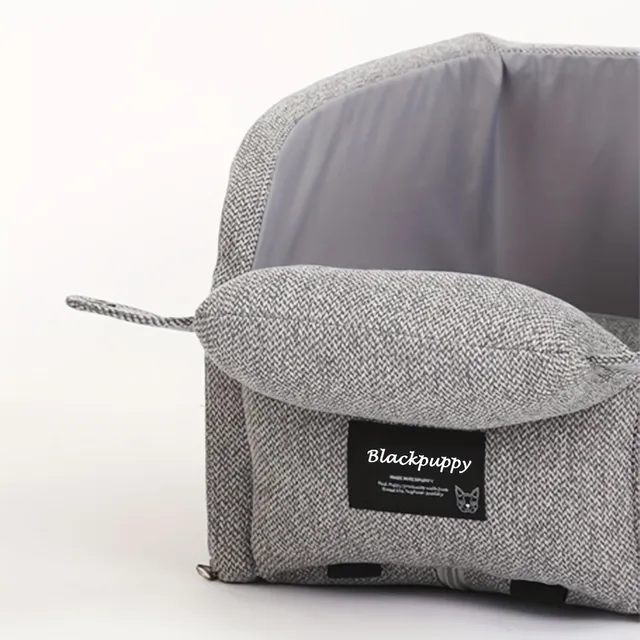 Siège auto surélevé Happy Ride pour petits chiens et chats - Voyage confortable avec ceinture de sécurité et coussin doux