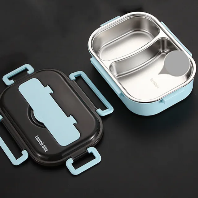 Portable divided lunch box