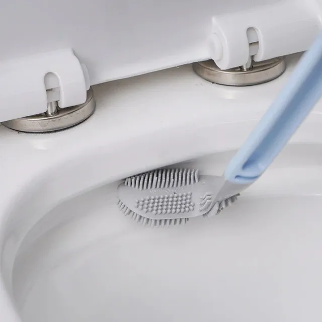 Silicone brush for toilet