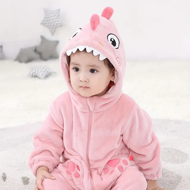 Cute Dino-Hero: Long Sleeve With Hood and Dinosaur Motive For Squirts