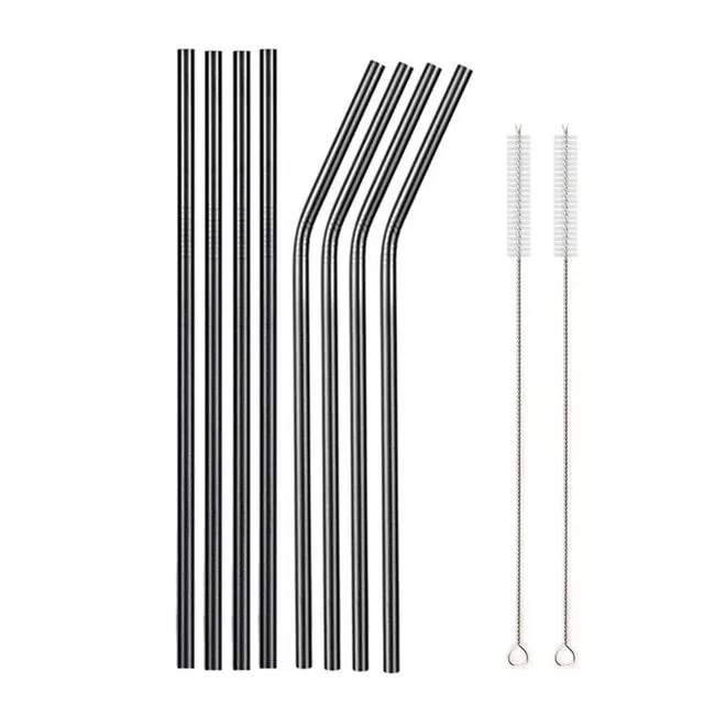 Set of metal straws 8pcs- more colours