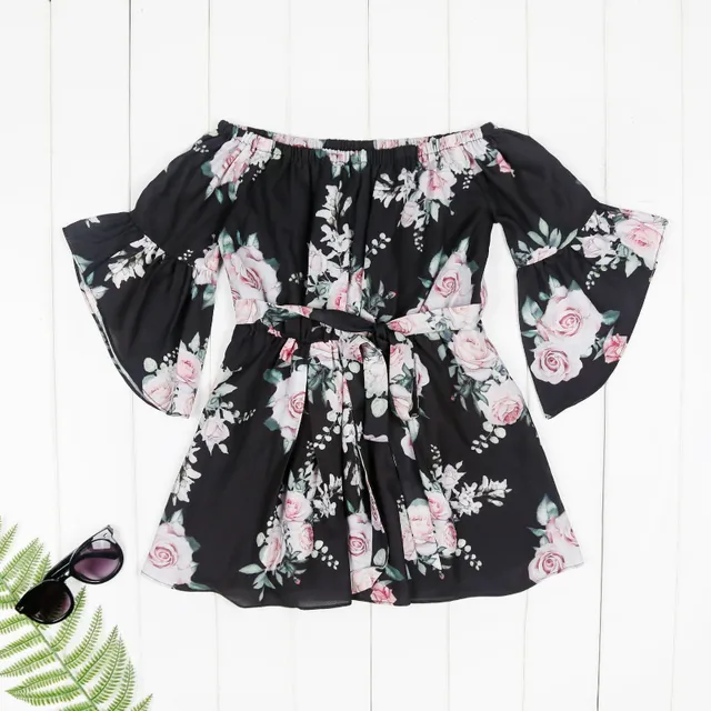 Robe d'été à fleurs pour maman et fille