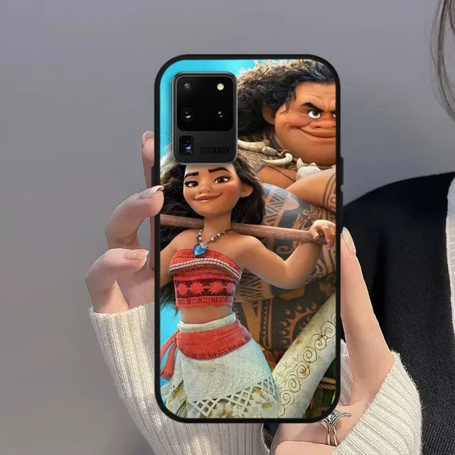 Coque en silicone de luxe pour téléphones Samsung avec des motifs des personnages préférés du film Vaiana 2