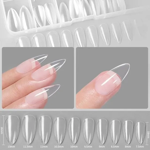 Artificial adhesive nails for creating acrylic nails in several shapes Ipatiy