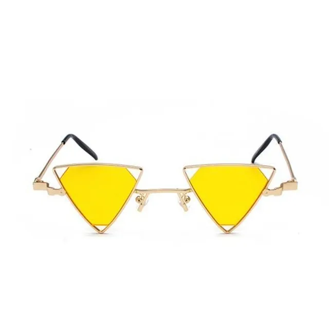 Sunglasses with futuristic Triangle metal frame