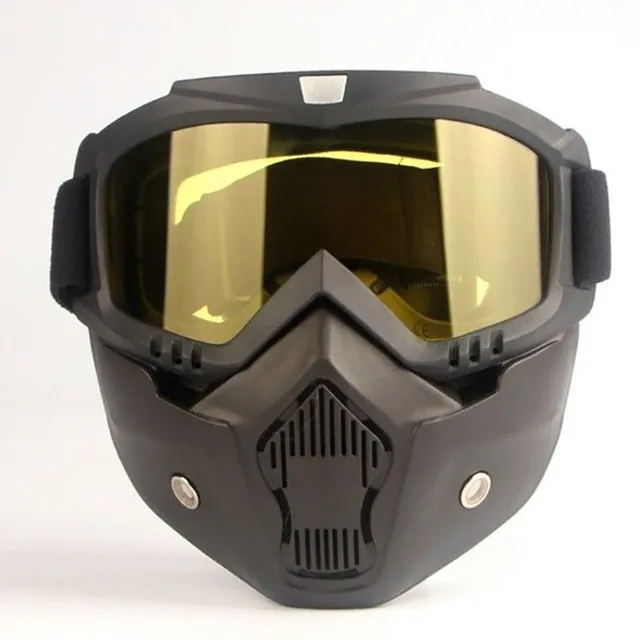 Moto glasses with mask