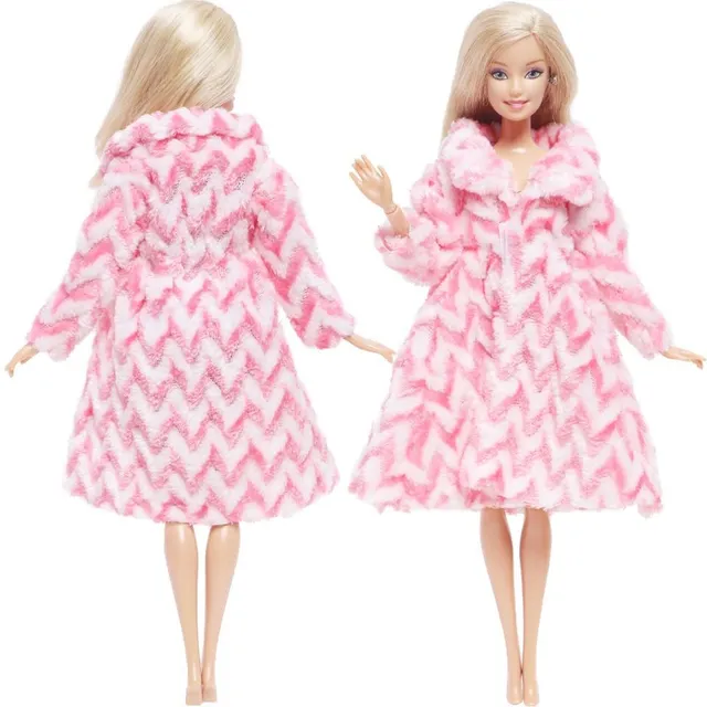 Puha kabát Barbie baba 10