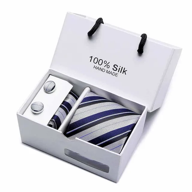 Luxus férfi díszlet Vangise Tie, Handkerchief, Cufflinks sb05