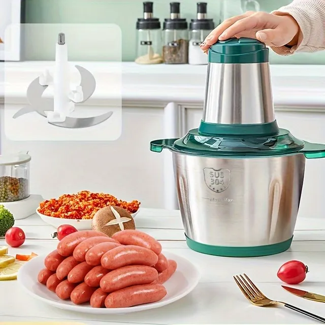 Powerful electric food processor 3 l with 2 speeds