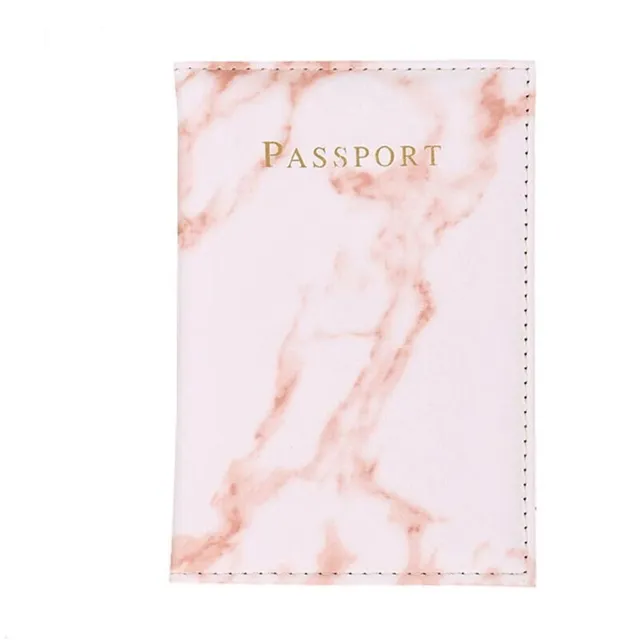 Luxury hard passport case in marble design - more variants Skenandoa