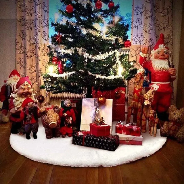 White Christmas skirt under the Christmas tree