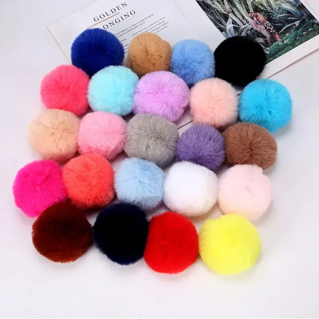 Colorful fluffy soft pompon balls