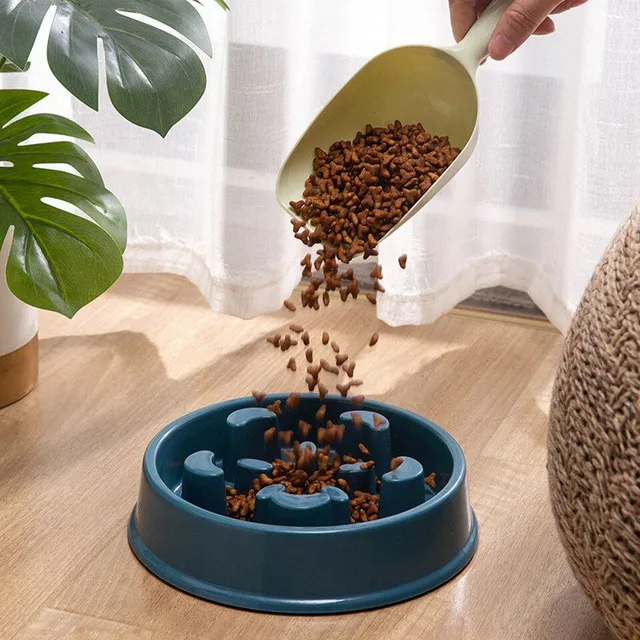 Anti-swallowing bowl for slowing feeding