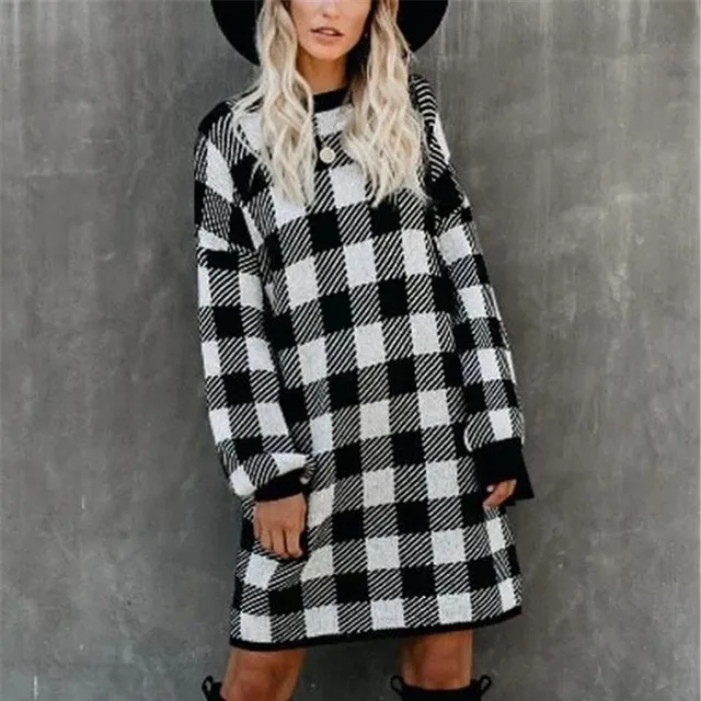 Women's plaid insulated dress Nathalia - collection 2022