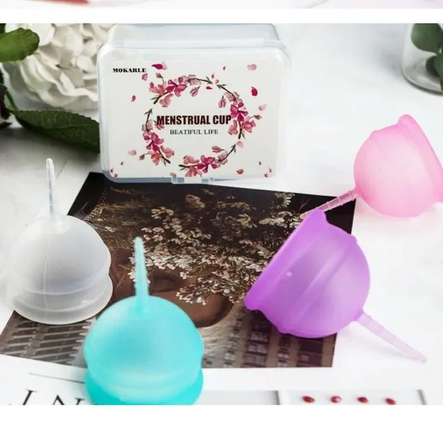 Colorful menstrual cup with box J3312