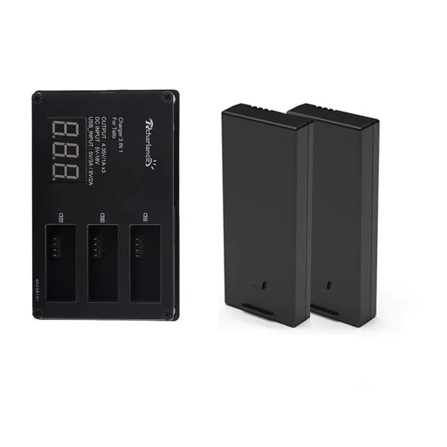 Battery with charger for drone DJI Tello 1100 mAh 2 pcs