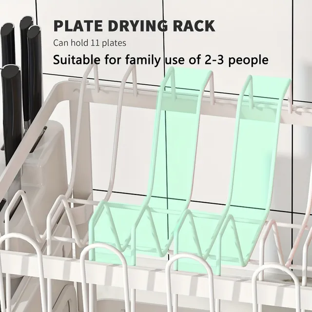 1-storey dishwashing dryer with foldable surface, tool holders and drains