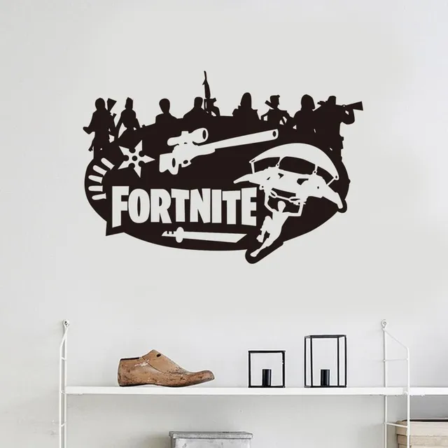 Poster stilat cu motive din jocul preferat Fortnite