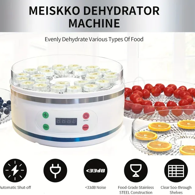 Fruit and vegetable dryer with EU fork Smart temperature regulation © Variable frequency © Adjustable temperature