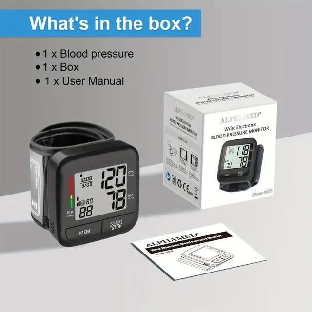 1ks Prenosný tlakoměr na zápěstí