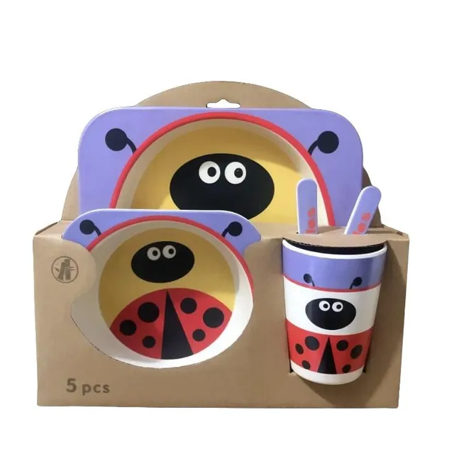 Children's cute plastic dining set