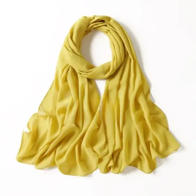 Fashionable satin scarf with a size of 90x180 cm for women