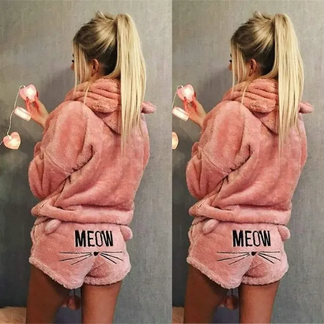 Dámske teplé pyžamo Meow