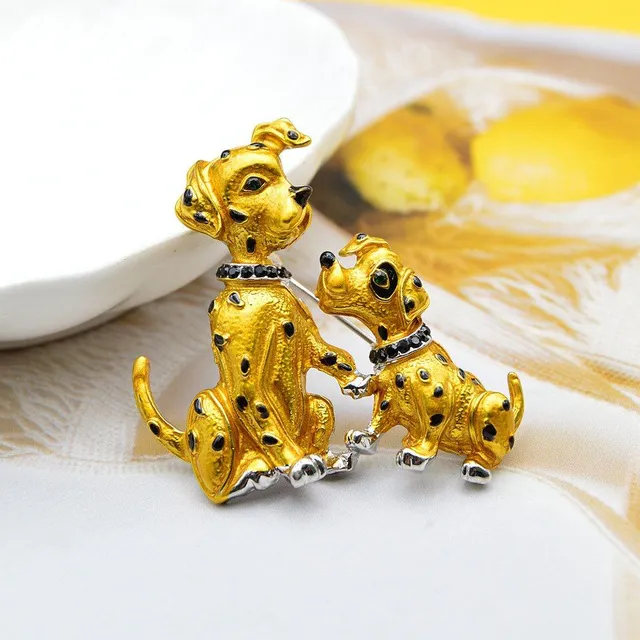 Stylish modern Dalmatian brooch