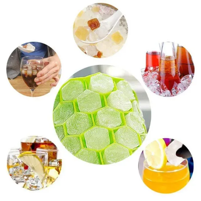 Silicone form for ice cubes with large capacity, lid and ice cream form