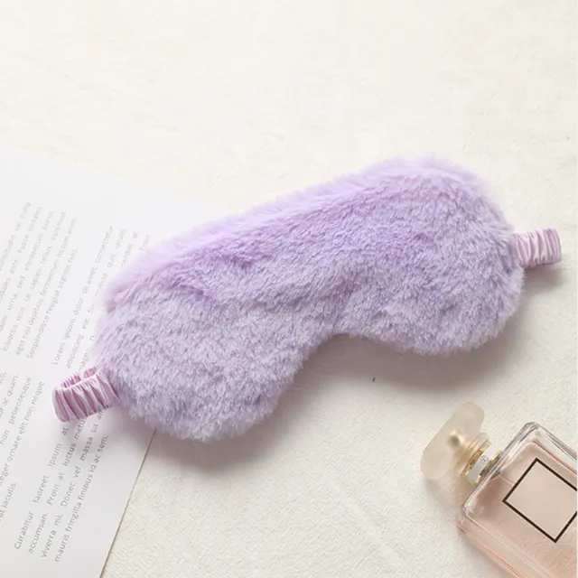 Soft Teddy Eye Mask for Sleeping purple