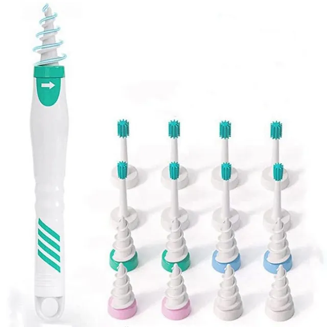 Ear cleaning device - set with attachments