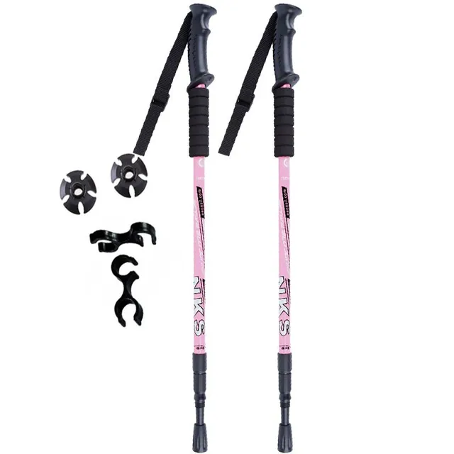 Telescopic trekking poles - 8 colours - 2 pieces