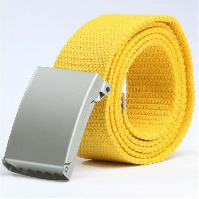 Fabric belt white 125 cm Michele latkovy-pasek-zluta 130-cm