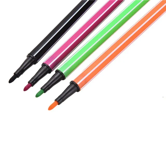 Set de markere de lux în culori intense cu vârf subțire - 12 bucăți